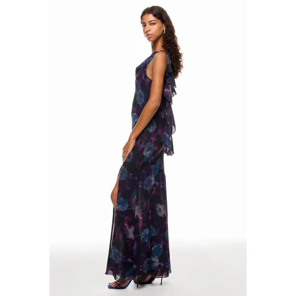 ROTATE Birger Christensen Floral Chiffon Gown Size 12 (Retails $430) - Picture 2 of 8